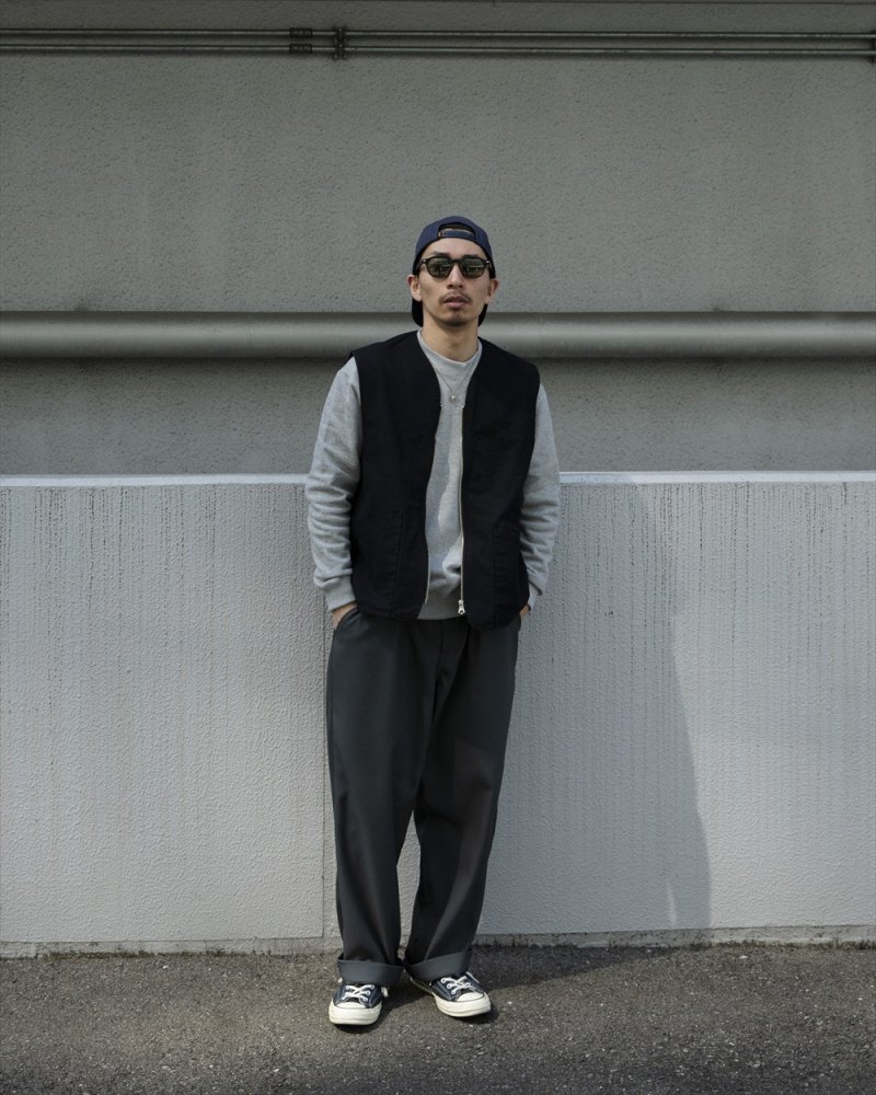 画像2: CALEE/ZIP VEST（BLACK）［ジップベスト-26春夏］