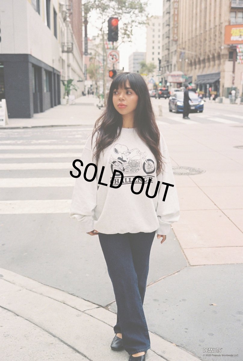 画像6: CHALLENGER/SNOOPY C/N SWEAT（BLACK）［スヌーピークルーネックスウェット-26春夏］ (6)