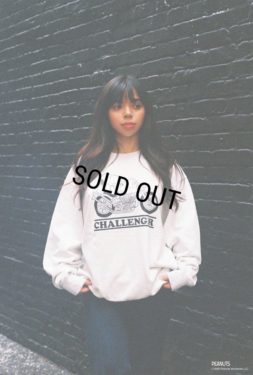 画像5: CHALLENGER/SNOOPY C/N SWEAT（BLACK）［スヌーピークルーネックスウェット-26春夏］ (5)