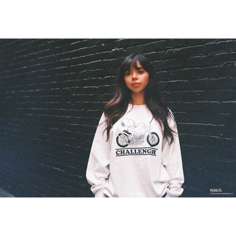 画像2: CHALLENGER/SNOOPY C/N SWEAT（GRAY）［スヌーピークルーネックスウェット-26春夏］