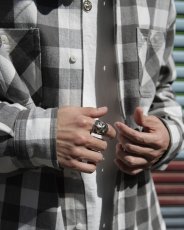 画像5: CALEE/SILVER STAR CONCHO RING（SILVER）［スターコンチョリング-26春夏］ (5)