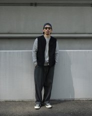 画像2: CALEE/ZIP VEST（BLACK）［ジップベスト-26春夏］ (2)