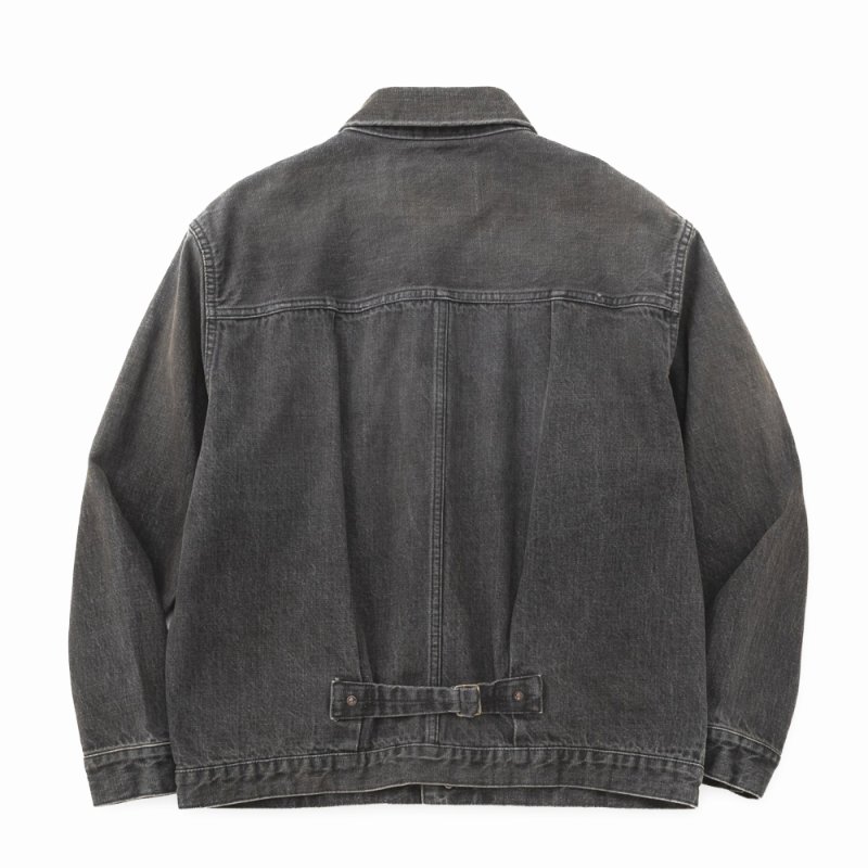画像2: CALEE/1st TYPE DENIM JACKET（USED BLACK）［ファーストタイプデニムJKT-26春夏］