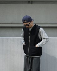 画像3: CALEE/ZIP VEST（BLACK）［ジップベスト-26春夏］ (3)