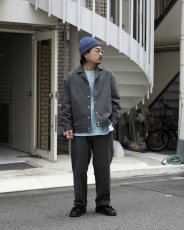 画像3: CALEE/SLUB SATIN OPEN COLLAR JACKET（INK BLACK）［スラブサテンオープンカラーJKT-26春夏］ (3)