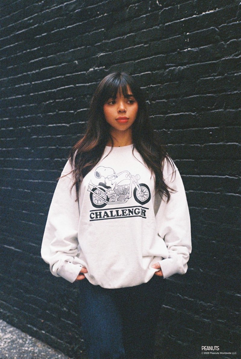 画像3: CHALLENGER/SNOOPY C/N SWEAT（GRAY）［スヌーピークルーネックスウェット-26春夏］