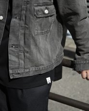 画像12: CALEE/1st TYPE DENIM JACKET（USED BLACK）［ファーストタイプデニムJKT-26春夏］ (12)