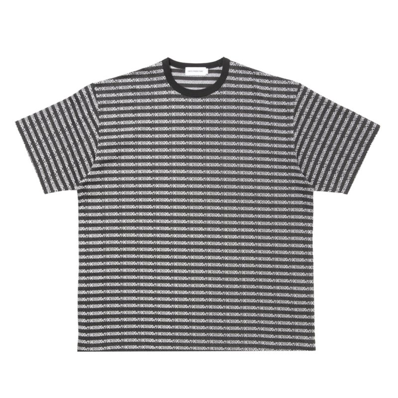 画像1: COOTIE PRODUCTIONS/Supima Jacquard Border S/S Tee（Black）［ジャガードボーダーT-26春夏］