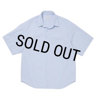 COOTIE PRODUCTIONS/Stripe Broad S/S Shirt（Saxe）［ストライプ