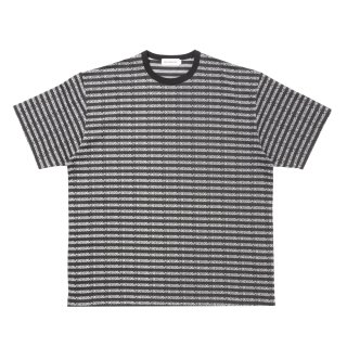 COOTIE PRODUCTIONS/Supima Jacquard Border S/S Tee（Black