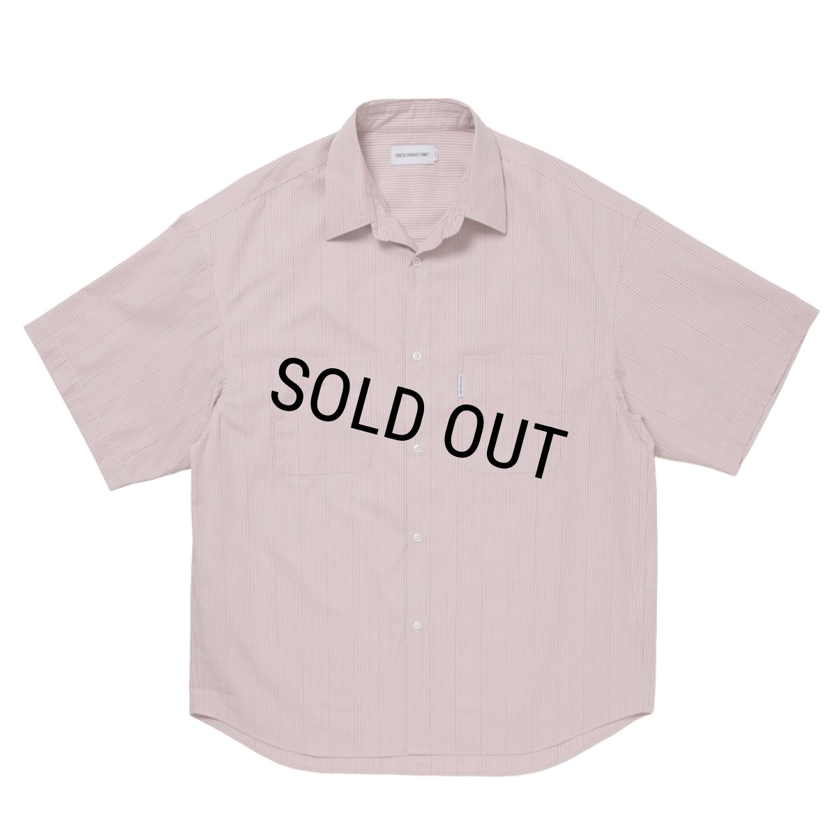 画像1: COOTIE PRODUCTIONS/Stripe Broad S/S Shirt（Pink）［ストライプブロードシャツ-26春夏］ (1)