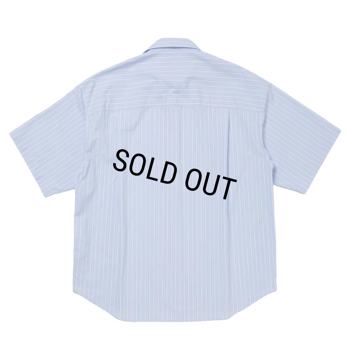 画像2: COOTIE PRODUCTIONS/Stripe Broad S/S Shirt（Saxe）［ストライプブロードシャツ-26春夏］ (2)