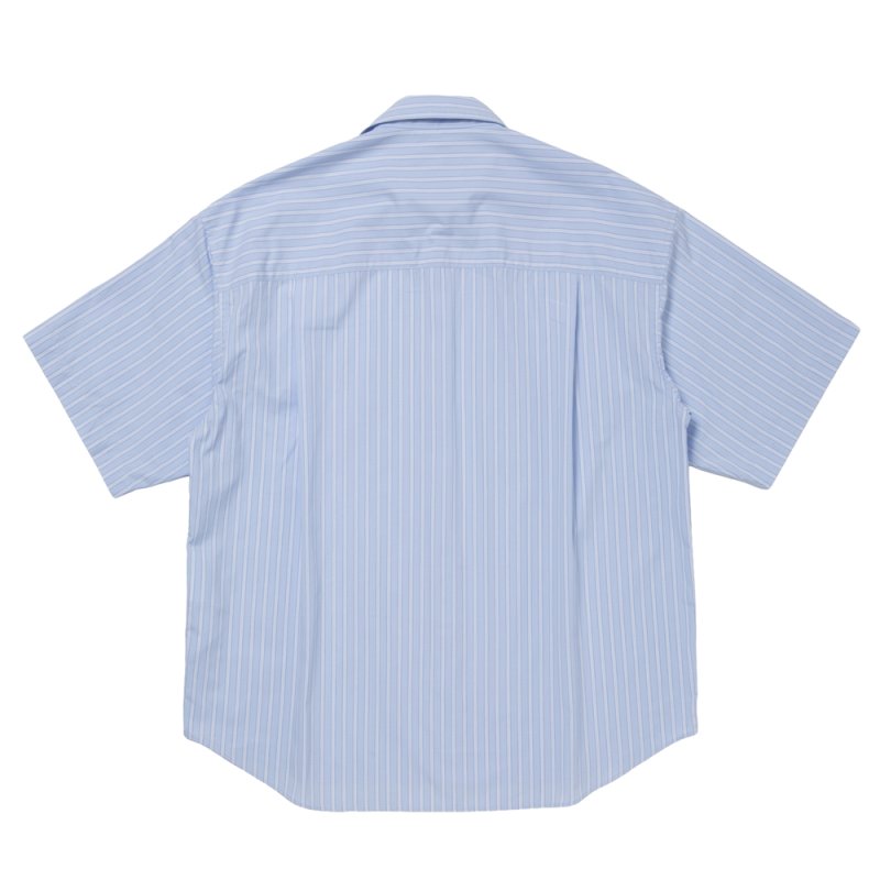 画像2: COOTIE PRODUCTIONS/Stripe Broad S/S Shirt（Saxe）［ストライプブロードシャツ-26春夏］