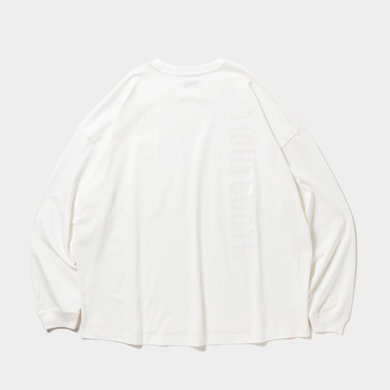 画像2: TIGHTBOOTH/LABEL LOGO L/S T-SHIRT（White）［ラベルロゴ長袖T-26春夏］