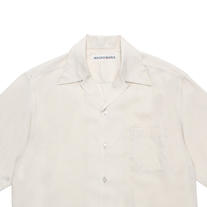 画像2: WACKO MARIA/SOKTAS / OPEN COLLAR SHIRT（IVORY）［オープンカラーシャツ-26春夏］