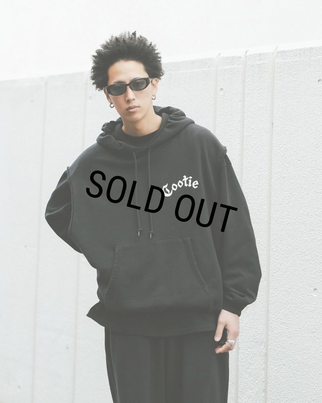 COOTIE PRODUCTIONS/Venice Sweat Cut-Off Sleeve Hoodie（Black