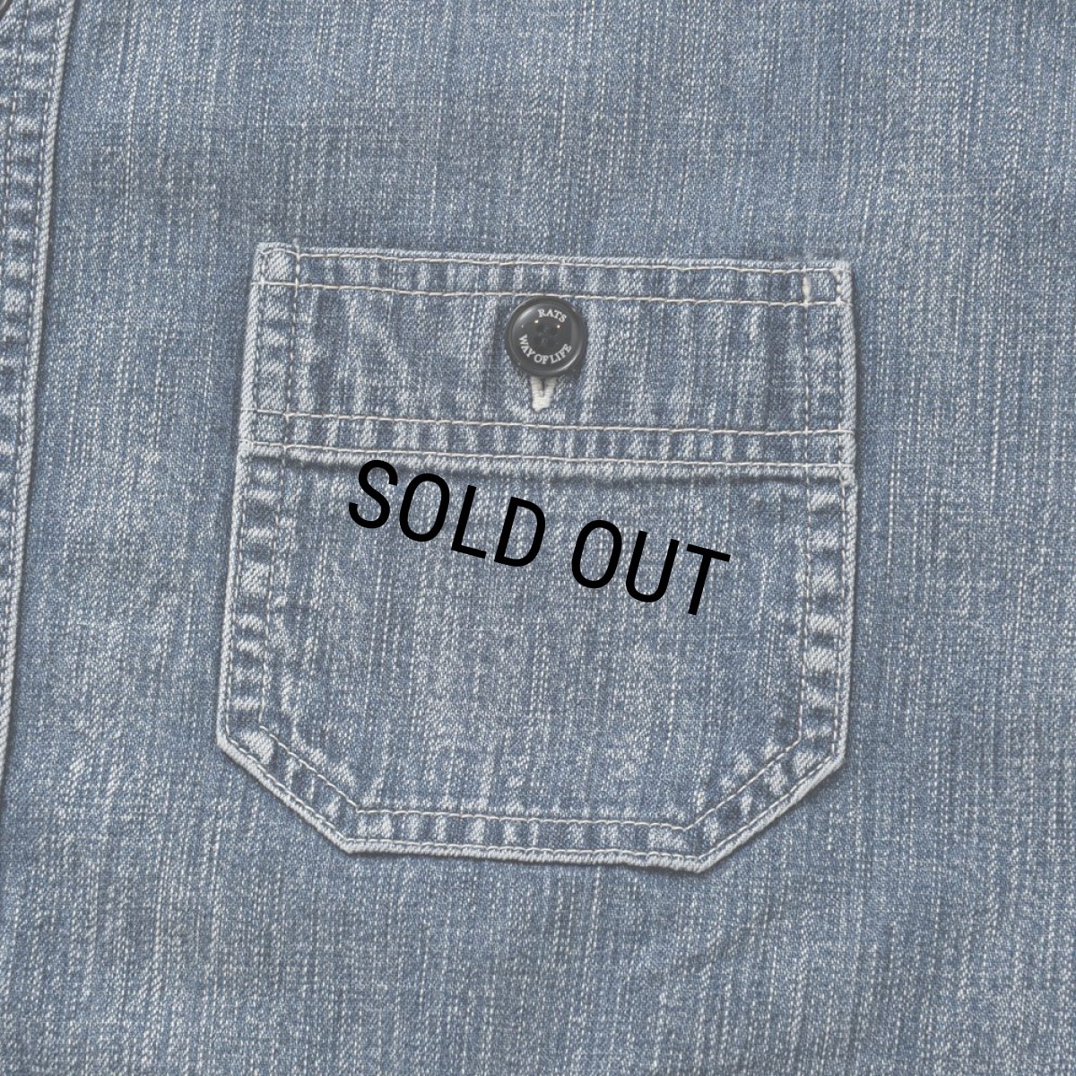 画像4: RATS/STAND COLLAR DENIM SHIRT（INDIGO）［スタンドカラーデニムシャツ-26春夏］ (4)