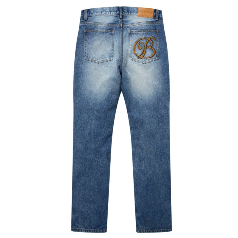 画像1: BlackEyePatch/B EMBLEM SLIM FIT JEANS（INDIGO）