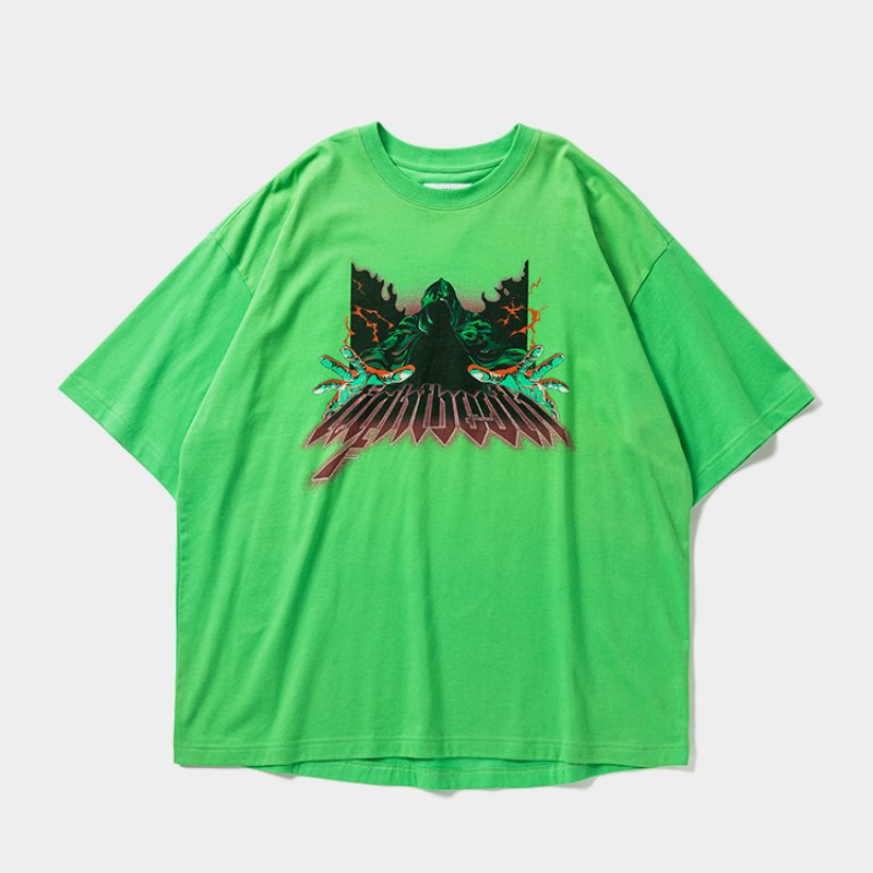 画像1: TIGHTBOOTH/WIZARD S/S T-SHIRT（Green）［ウィザードT-26春夏］