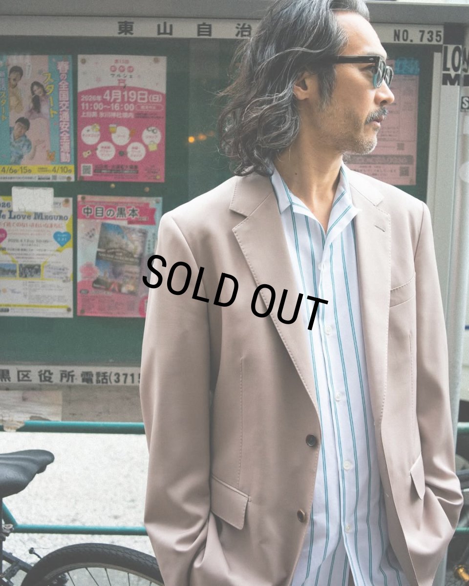画像3: WACKO MARIA/BEZ TEKSTIL / STRIPED OPEN COLLAR SHIRT（GREEN）［ストライプオープンカラーシャツ-26春夏］ (3)