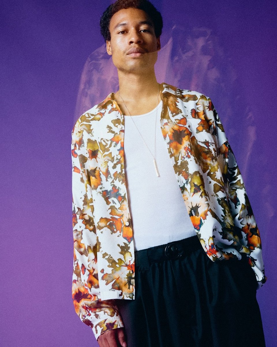 画像2: TIGHTBOOTH/BLOOM L/S SHIRT（White）［ブルームシャツ-26春夏］ (2)