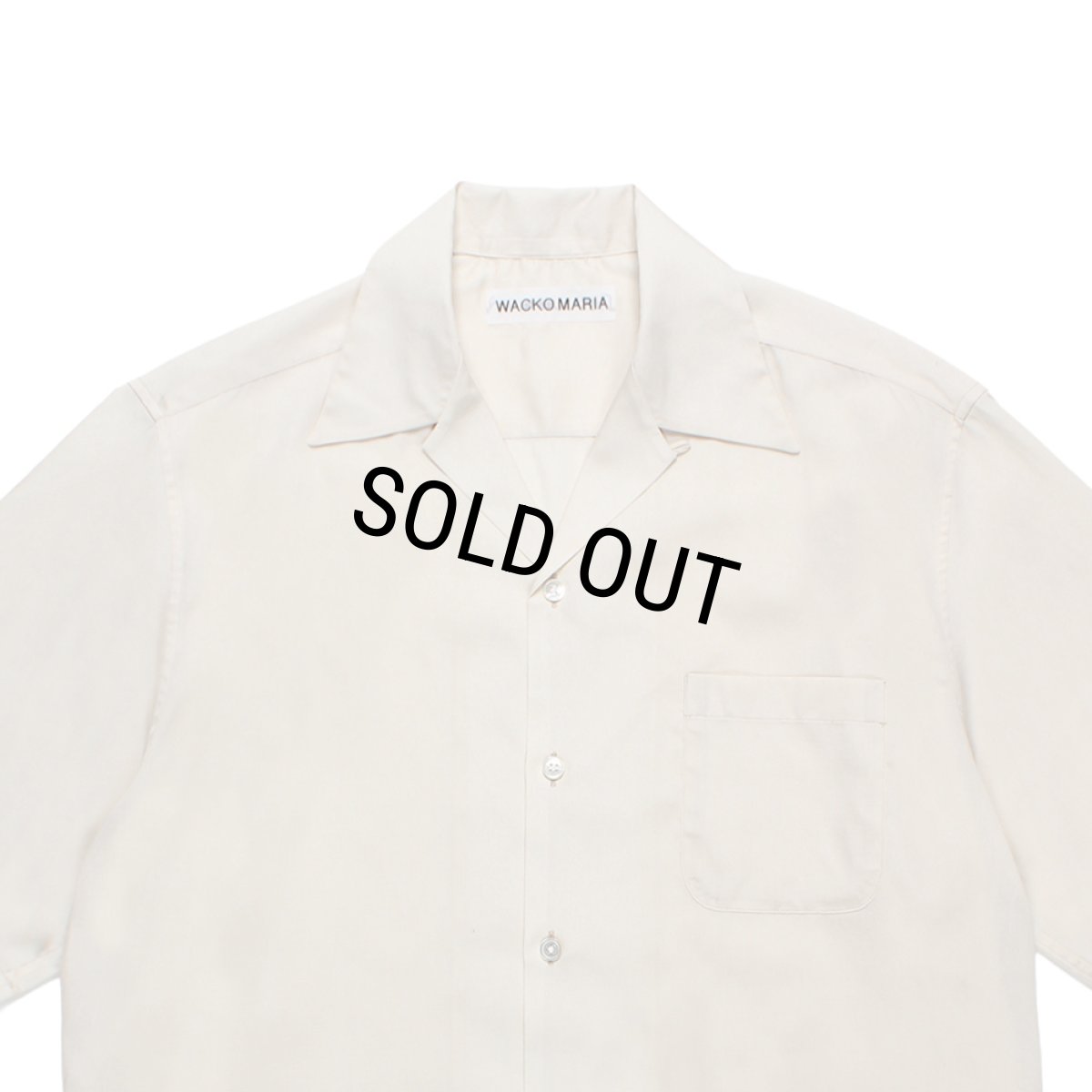 画像2: WACKO MARIA/SOKTAS / OPEN COLLAR SHIRT（IVORY）［オープンカラーシャツ-26春夏］ (2)