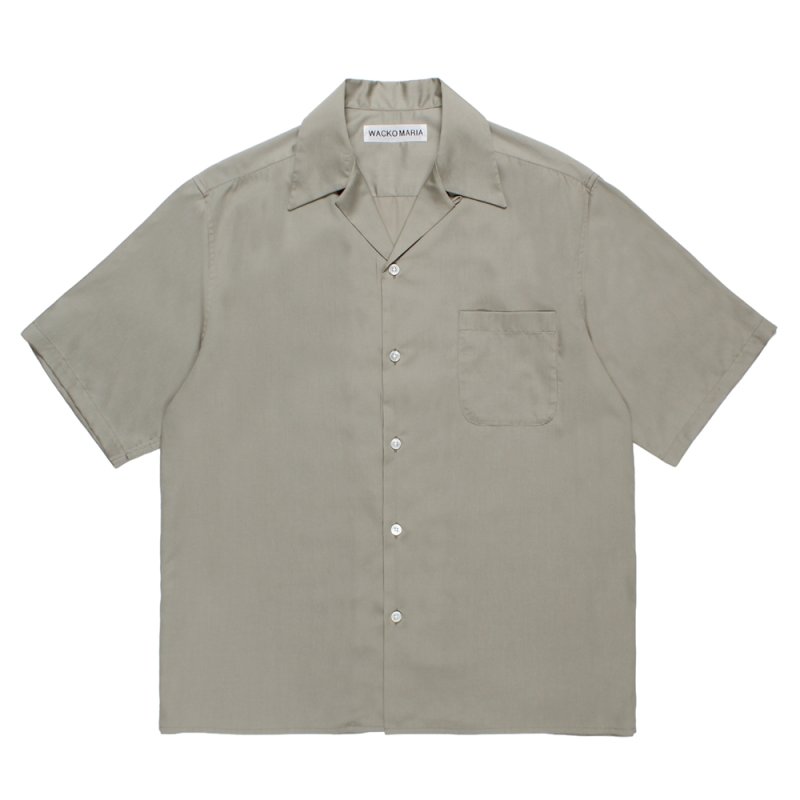 画像1: WACKO MARIA/SOKTAS / OPEN COLLAR SHIRT（GRAY）［オープンカラーシャツ-26春夏］