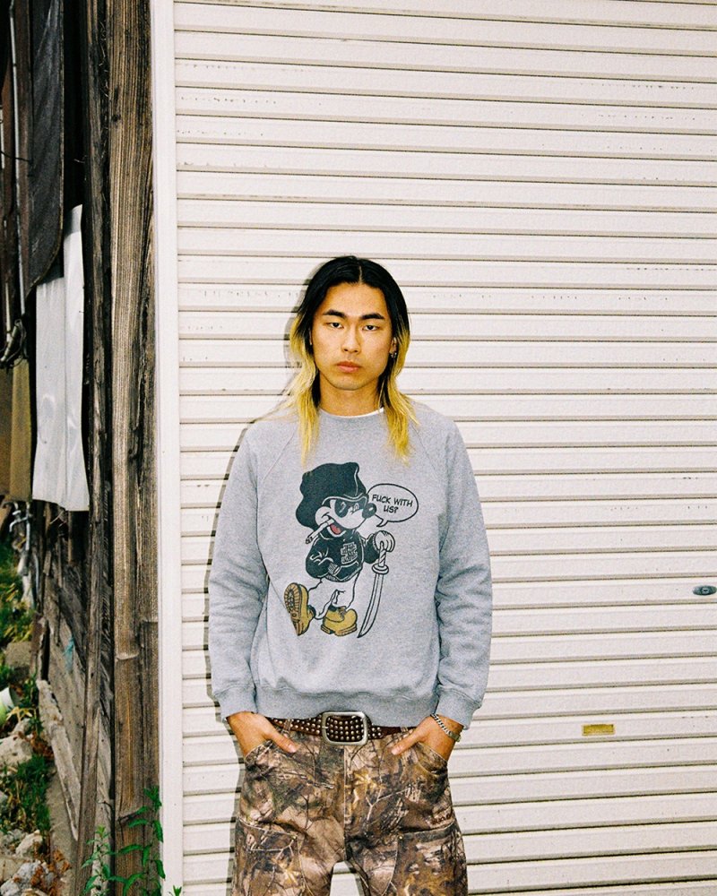 画像3: BlackEyePatch/BOOTLEG RAT CREW SWEAT（HEATHER GRAY）