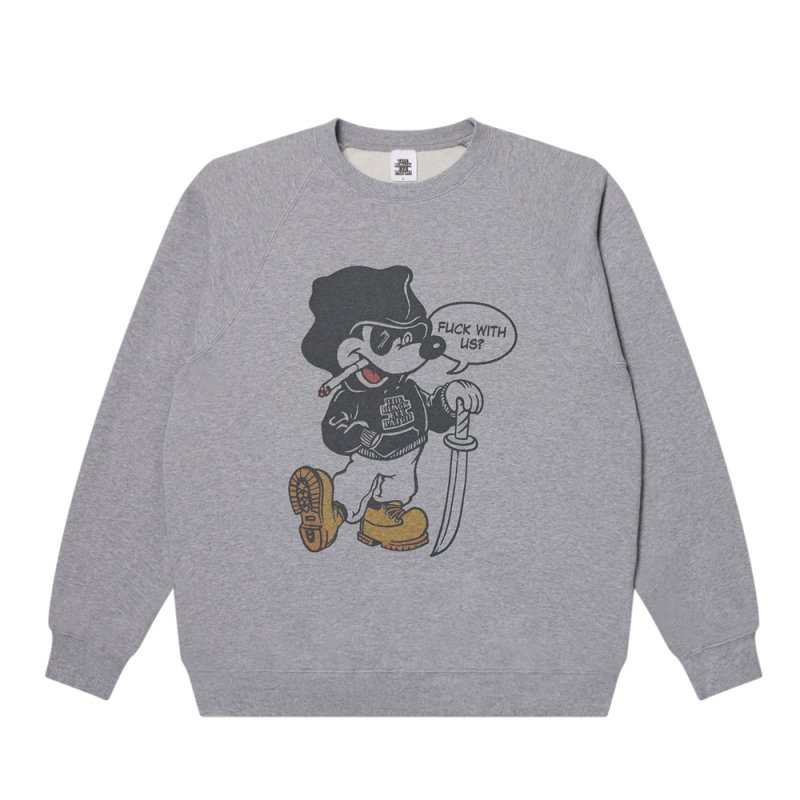 画像1: BlackEyePatch/BOOTLEG RAT CREW SWEAT（HEATHER GRAY）