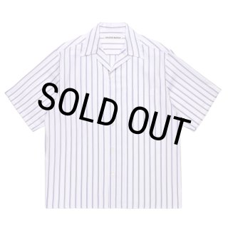 WACKO MARIA/BEZ TEKSTIL / STRIPED OPEN COLLAR SHIRT（PURPLE