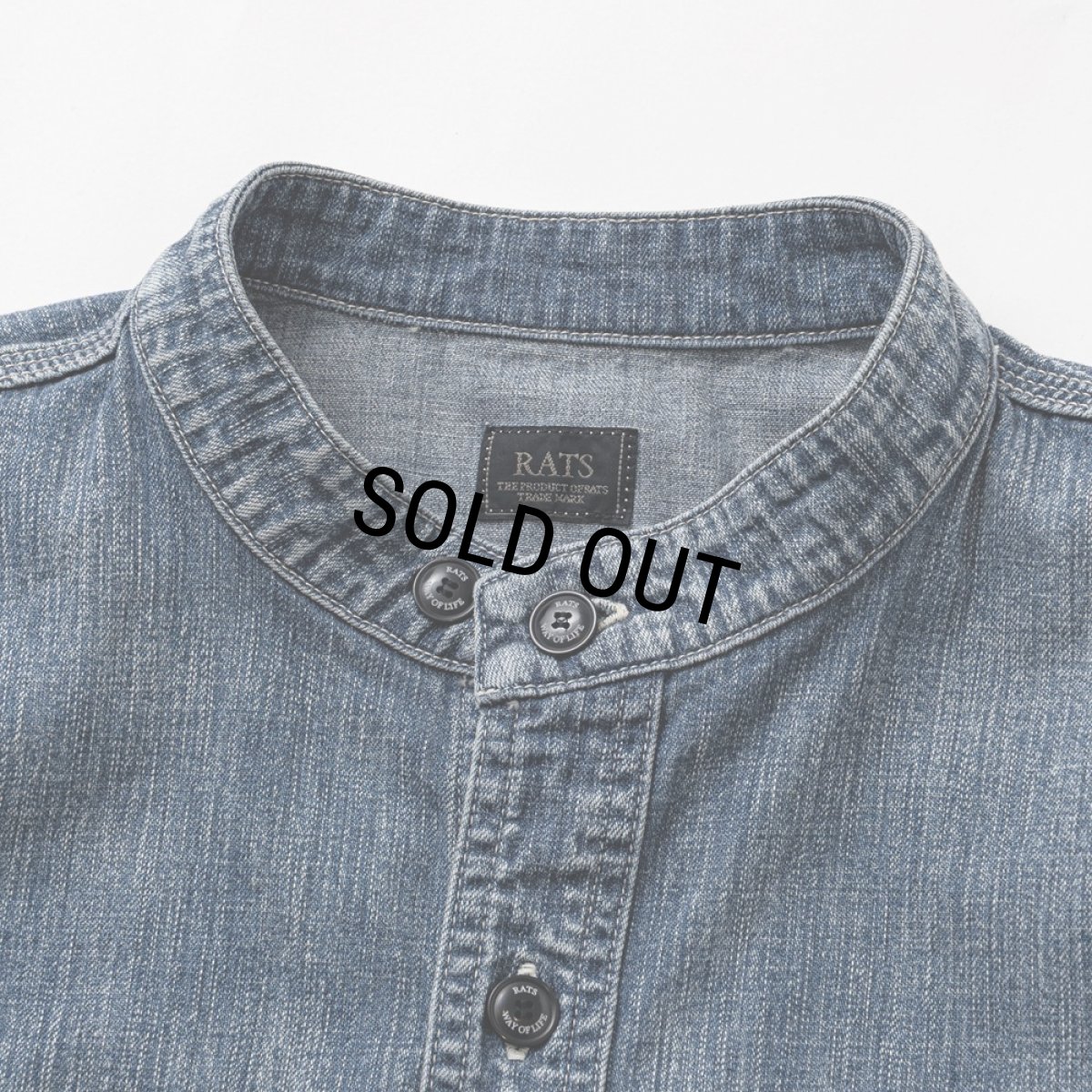 画像3: RATS/STAND COLLAR DENIM SHIRT（INDIGO）［スタンドカラーデニムシャツ-26春夏］ (3)
