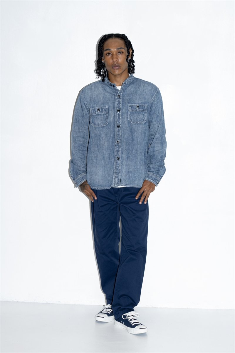 画像10: RATS/STAND COLLAR DENIM SHIRT（INDIGO）［スタンドカラーデニムシャツ-26春夏］ (10)