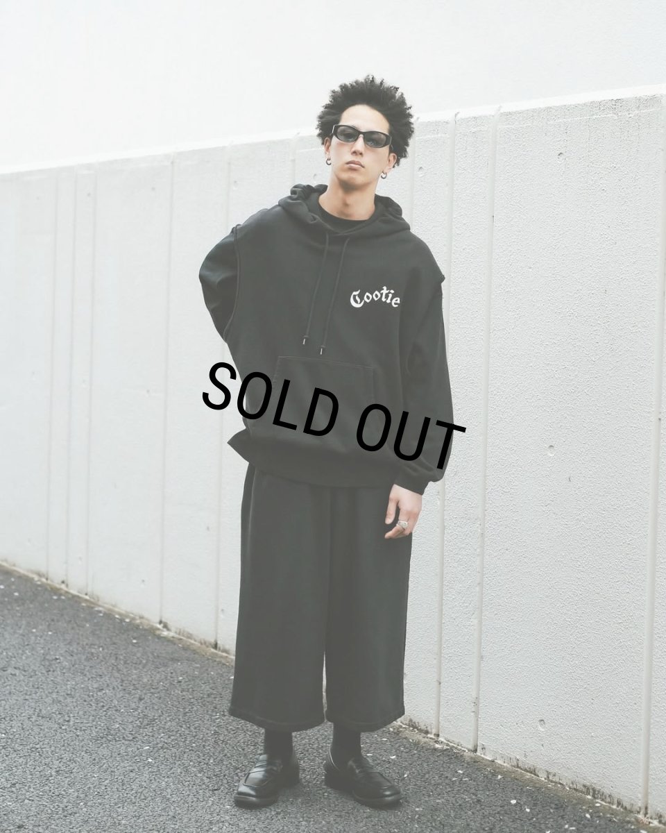 画像7: COOTIE PRODUCTIONS/Venice Sweat Cut-Off Sleeve Hoodie（Black）［スウェットカットオフフーディー-26春夏］ (7)