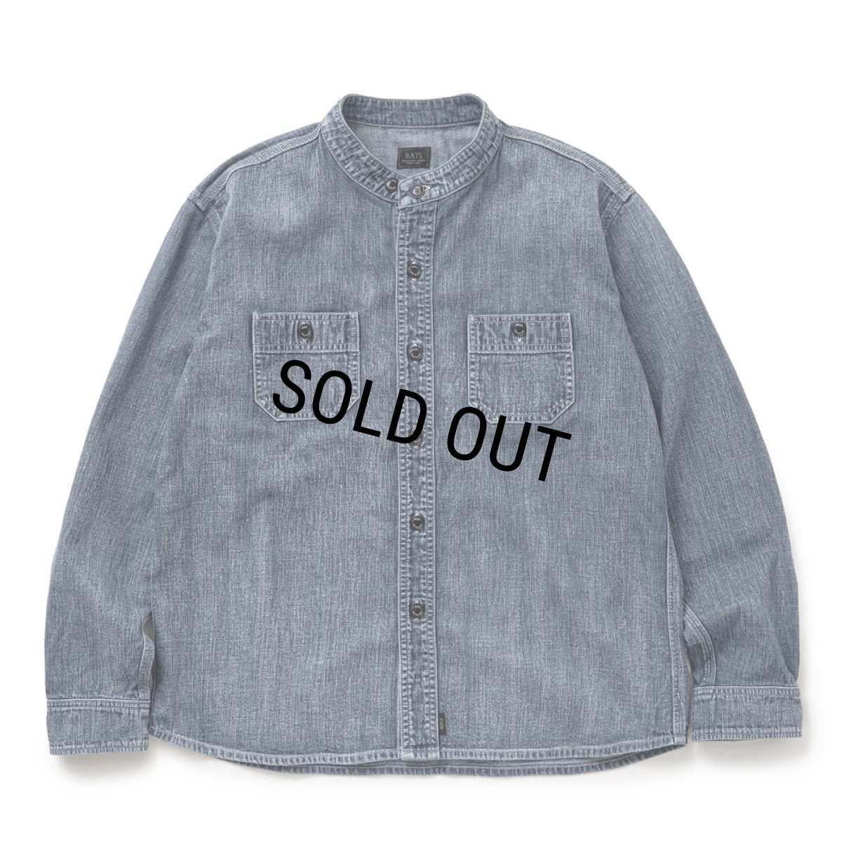 画像1: RATS/STAND COLLAR DENIM SHIRT（INDIGO）［スタンドカラーデニムシャツ-26春夏］ (1)