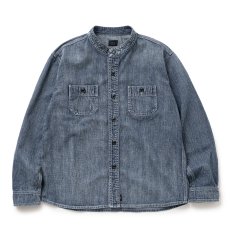 画像1: RATS/STAND COLLAR DENIM SHIRT（INDIGO）［スタンドカラーデニムシャツ-26春夏］ (1)
