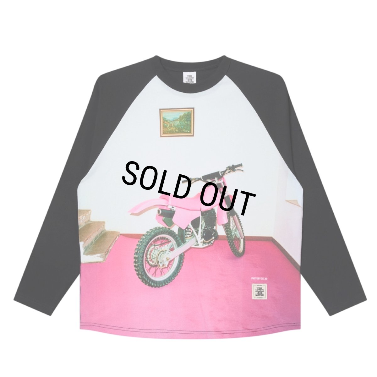 画像1: BlackEyePatch/CES XC BIKE RAGLAN L/S TEE（WHITE/BLACK） (1)