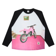 画像1: BlackEyePatch/CES XC BIKE RAGLAN L/S TEE（WHITE/BLACK） (1)