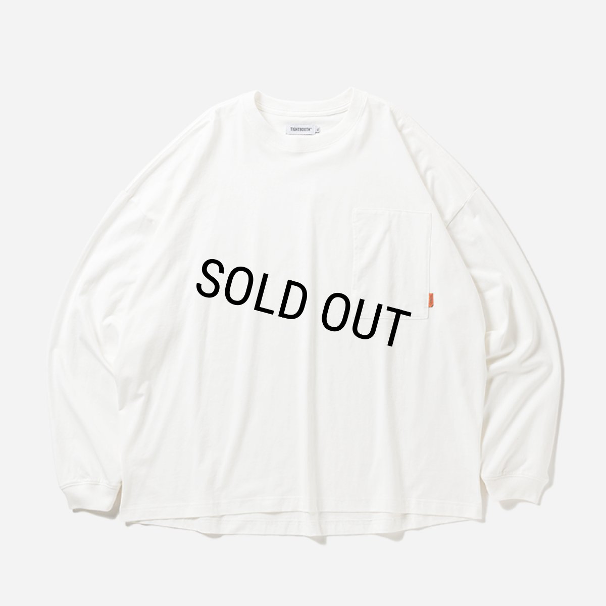 画像2: 【20%OFF】TIGHTBOOTH/LABEL LOGO L/S T-SHIRT（White）［ラベルロゴ長袖T-26春夏］ (2)