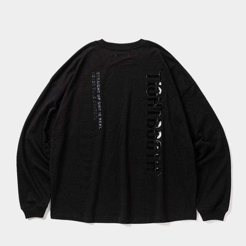 画像2: TIGHTBOOTH/LABEL LOGO L/S T-SHIRT（Black）［ラベルロゴ長袖T-26春夏］