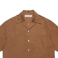 画像2: WACKO MARIA/SOKTAS / OPEN COLLAR SHIRT（BROWN）［オープンカラーシャツ-26春夏］ (2)