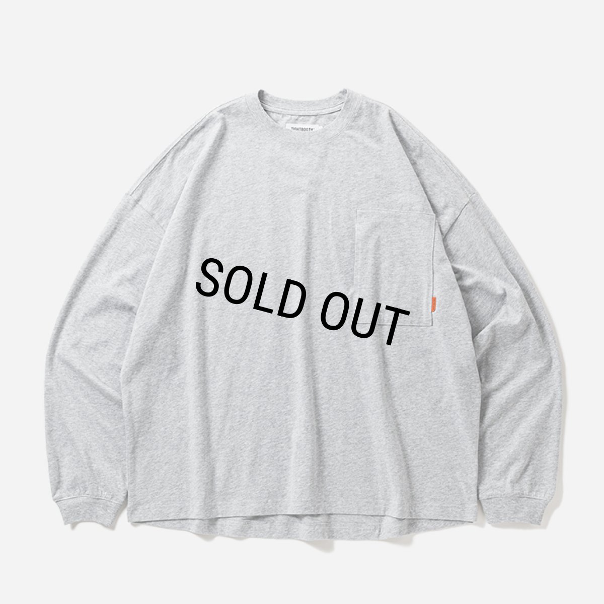画像2: TIGHTBOOTH/LABEL LOGO L/S T-SHIRT（Gray）［ラベルロゴ長袖T-26春夏］ (2)