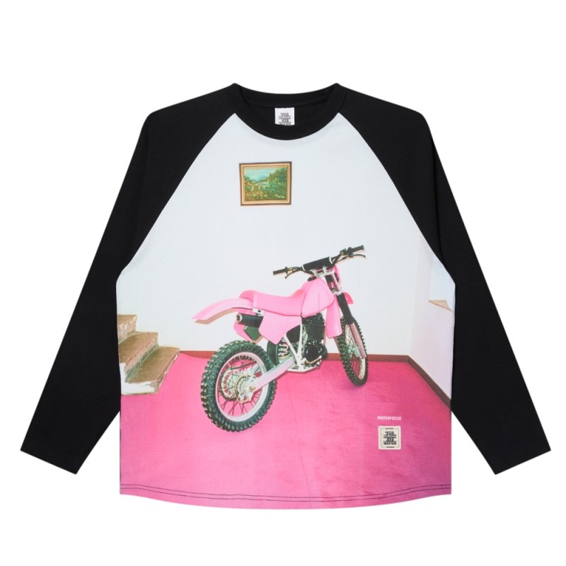 画像1: BlackEyePatch/CES XC BIKE RAGLAN L/S TEE（WHITE/BLACK）