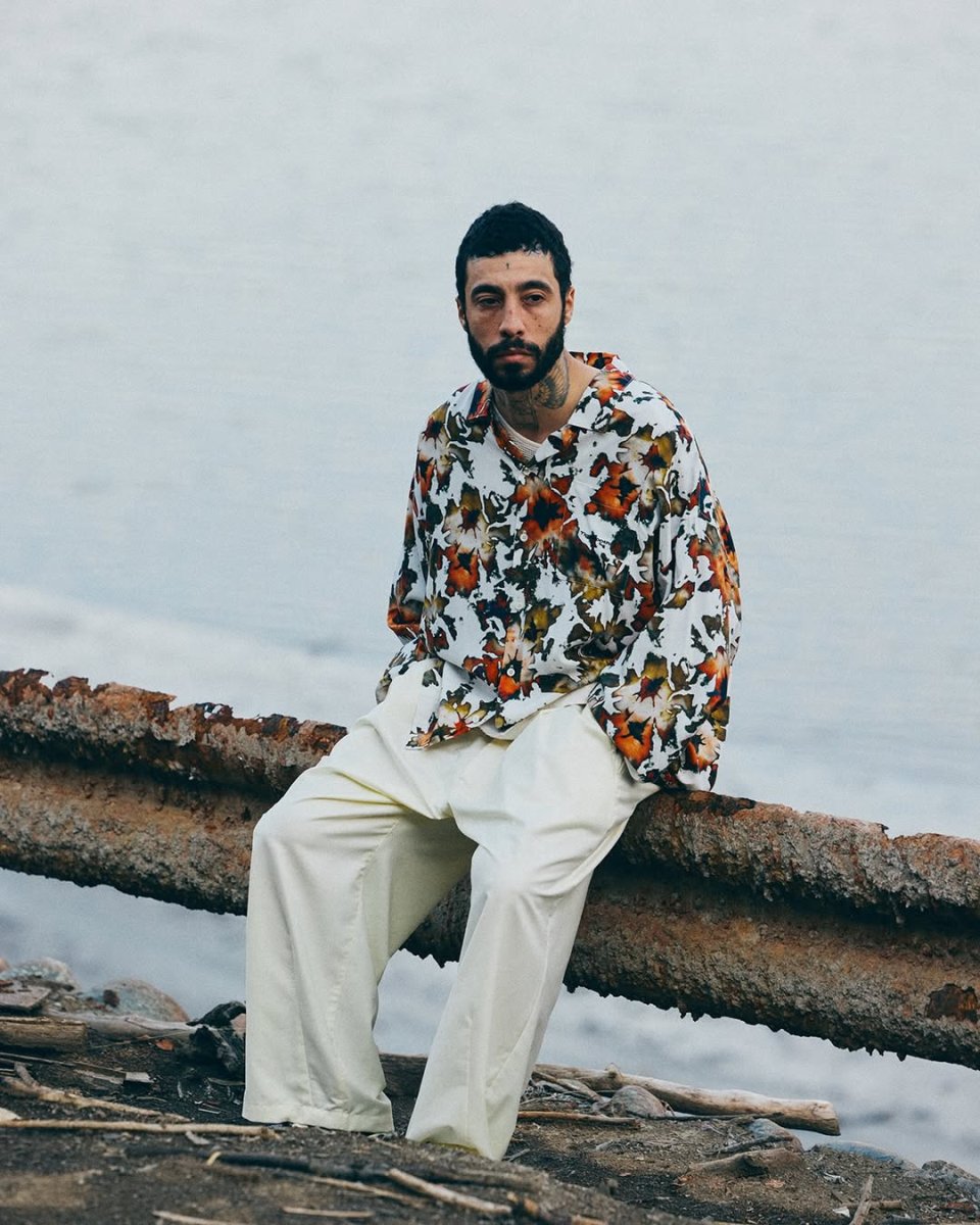 画像2: TIGHTBOOTH/BLOOM L/S SHIRT（White）［ブルームシャツ-26春夏］ (2)