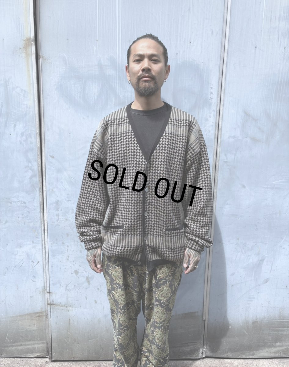 画像3: 【30%OFF】exodus brand/SHEMAGH JACQUARD KNIT CARDIGAN（GREY/BEIGE）［シュマグジャガードニットカーディガン-26春夏］ (3)
