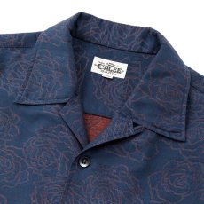 画像3: CALEE/5 LENGHT ROSE PATTERN JACQUARD SH（NAVY）［ローズジャガードシャツ-26春夏］ (3)