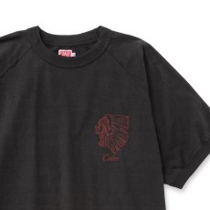 画像2: CALEE/VINTAGE REPRODUCT RAGLAN S/S CS ＜NATIVE AMERICAN＞（INK BLACK）［ラグランカットソー-26春夏］ (2)