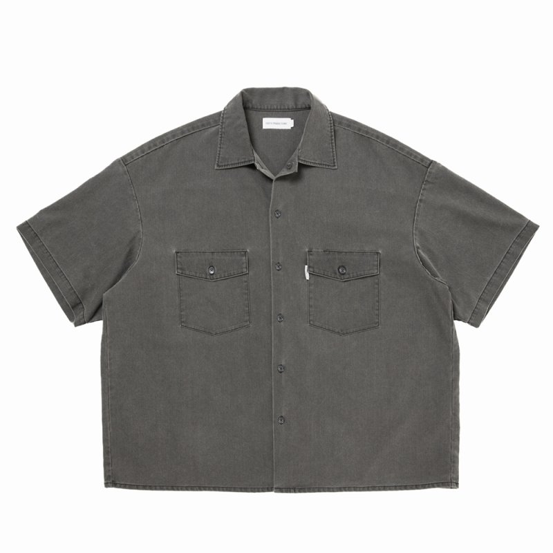画像1: COOTIE PRODUCTIONS/Pigment Coating T/R Twill S/S Work Shirt（Dusty Black）［ピグメントワークシャツ-26春夏］