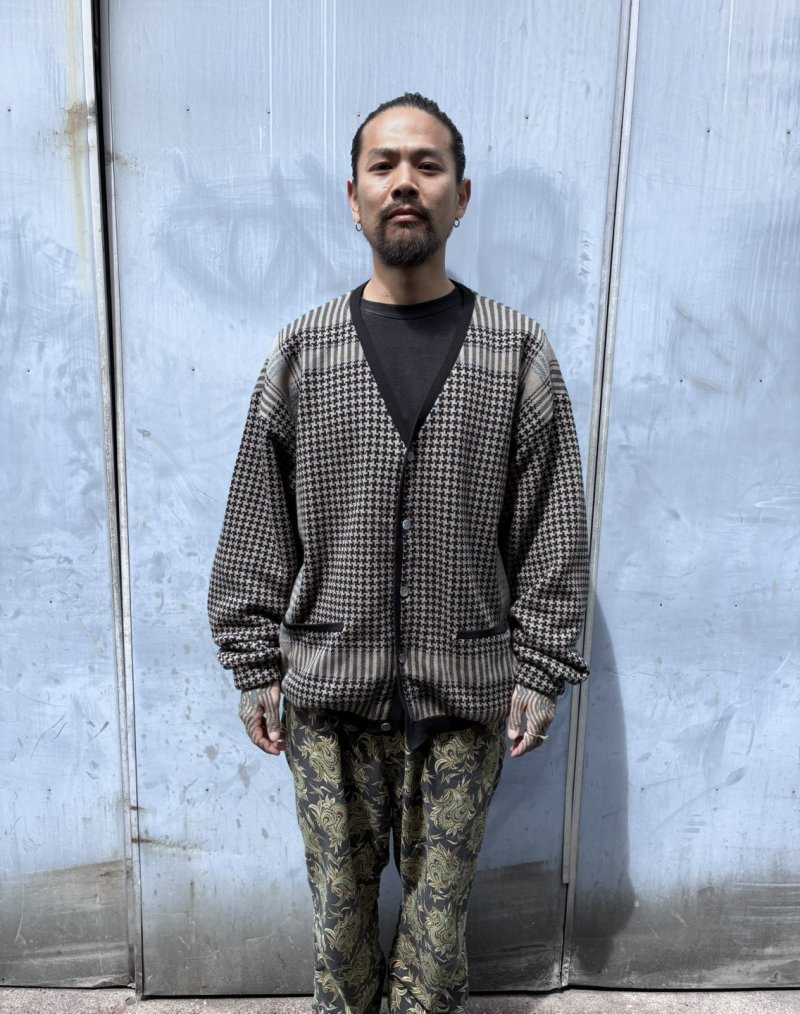 画像3: exodus brand/SHEMAGH JACQUARD KNIT CARDIGAN（GREY/BEIGE）［シュマグジャガードニットカーディガン-26春夏］
