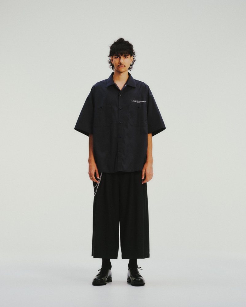 画像3: COOTIE PRODUCTIONS/Broad S/S Work Shirt（Navy）［ブロードワークシャツ-26春夏］
