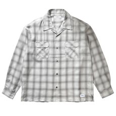 画像1: exodus brand/RAYON OMBRE CHECK L/S SHIRT（WHITE）［レーヨンオンブレチェックシャツ-26春夏］ (1)